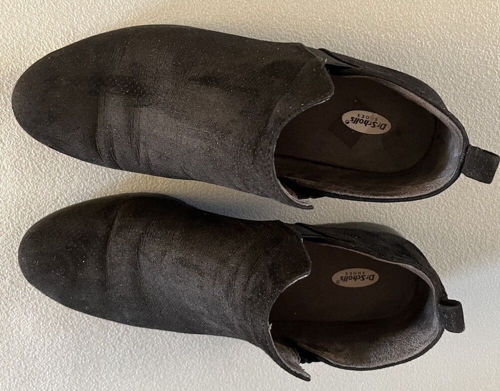 Dr. Scholl’s Ruler Black Microfiber Slip-On Ankle Bootie Loafer Shoes Womens 8M - Picture 10 of 10